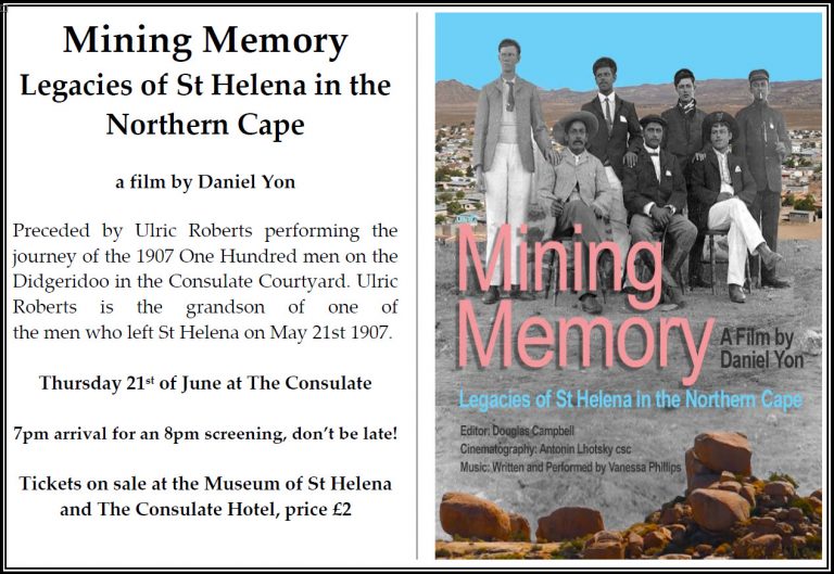 Mining Memory film screening on St Helena